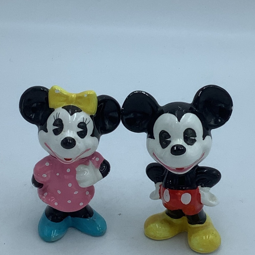 Vintage Disney Mickey & Minnie Mouse Figurines